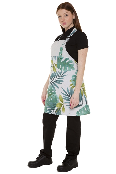 grembiule donna professionale fantasia foglie 2
