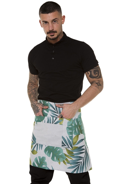 Moderne Barbekleidung mit Jungle-Bistroschürze 2