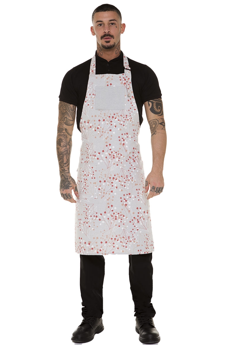 delantal floral profesional unisex