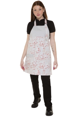 Professionelle Damenschürze mit Blumenmuster