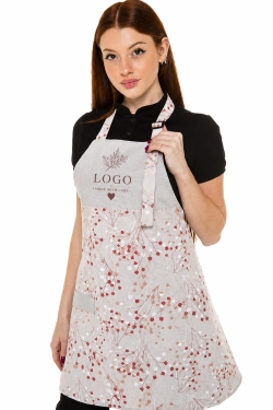 Tablier pour femme personnalisé avec un logo brodé
