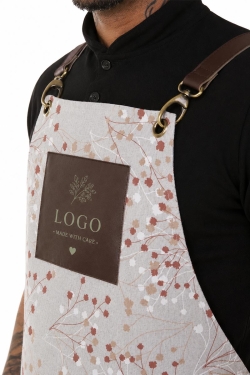 Orientalische Schürze mit personalisierter Logostickerei