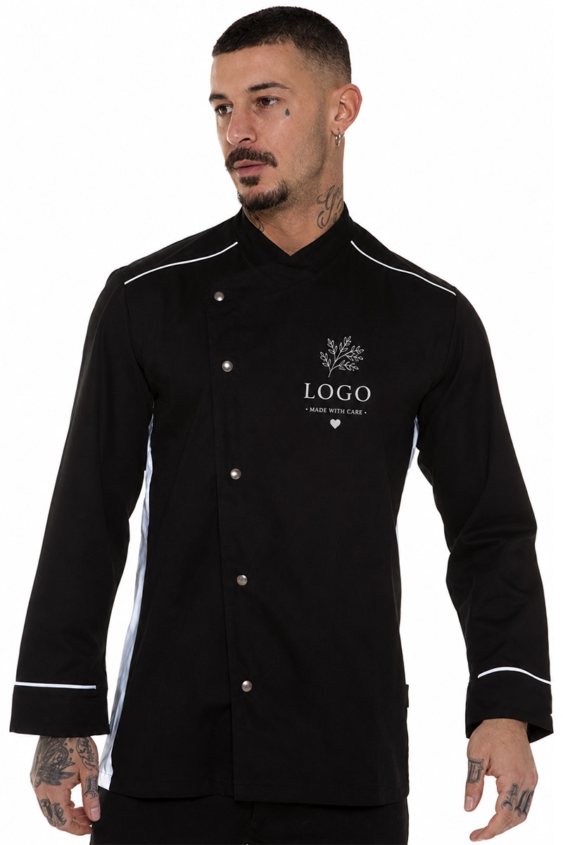 chaqueta de barbero personalizada con logotipo