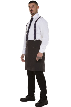 Seitliche Passform einer professionellen kurzen Unisex-Bistroschürze
