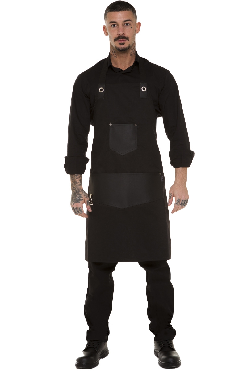 Tablier élégant noir professionnel