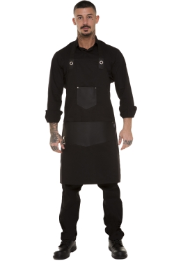 Tablier élégant noir professionnel