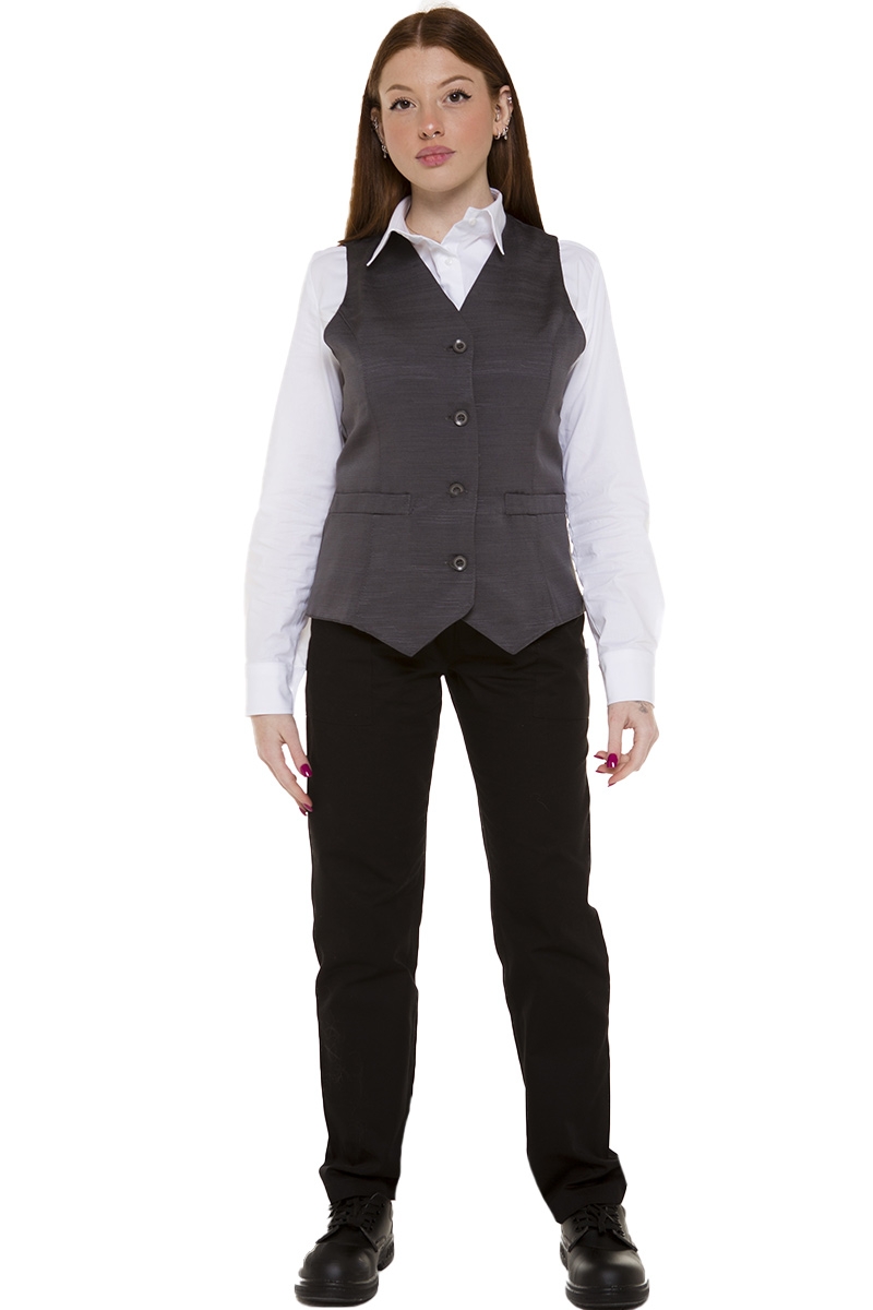Women's elegant grey professional waistcoat