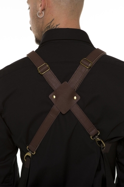 Bretelles réglables en simili cuir du tablier professionnel