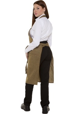 retro del grembiule professionale unisex con lunghi lacci in vita