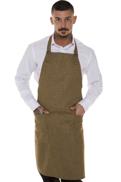 grembiule professionale unisex con pettorina e tasche frontali 2
