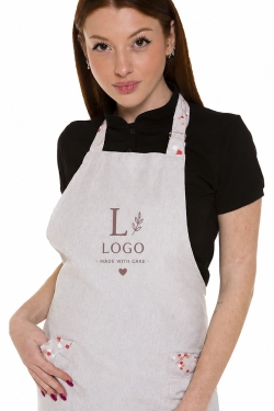 Arbeitsschürze mit personalisiertem aufgesticktem Logo