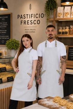 Arbeitsschürze mit Ährendetails für Pasta-Manufakturen