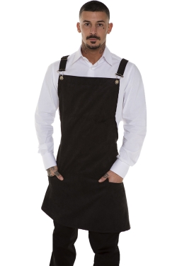 delantal profesional negro de pana