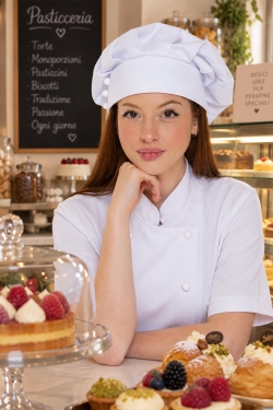 gorro de chef blanco para pastelería