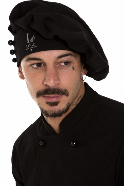 cappello chef nero personalizzato con ricamo